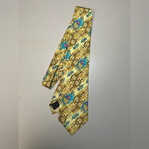 Vintage Gianni Versace Baroque Floral Bouquet 100% Silk Tie READ‎ B1